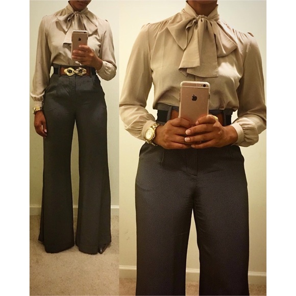 ANTHROPOLIE SILK TROUSERS - Picture 3 of 9